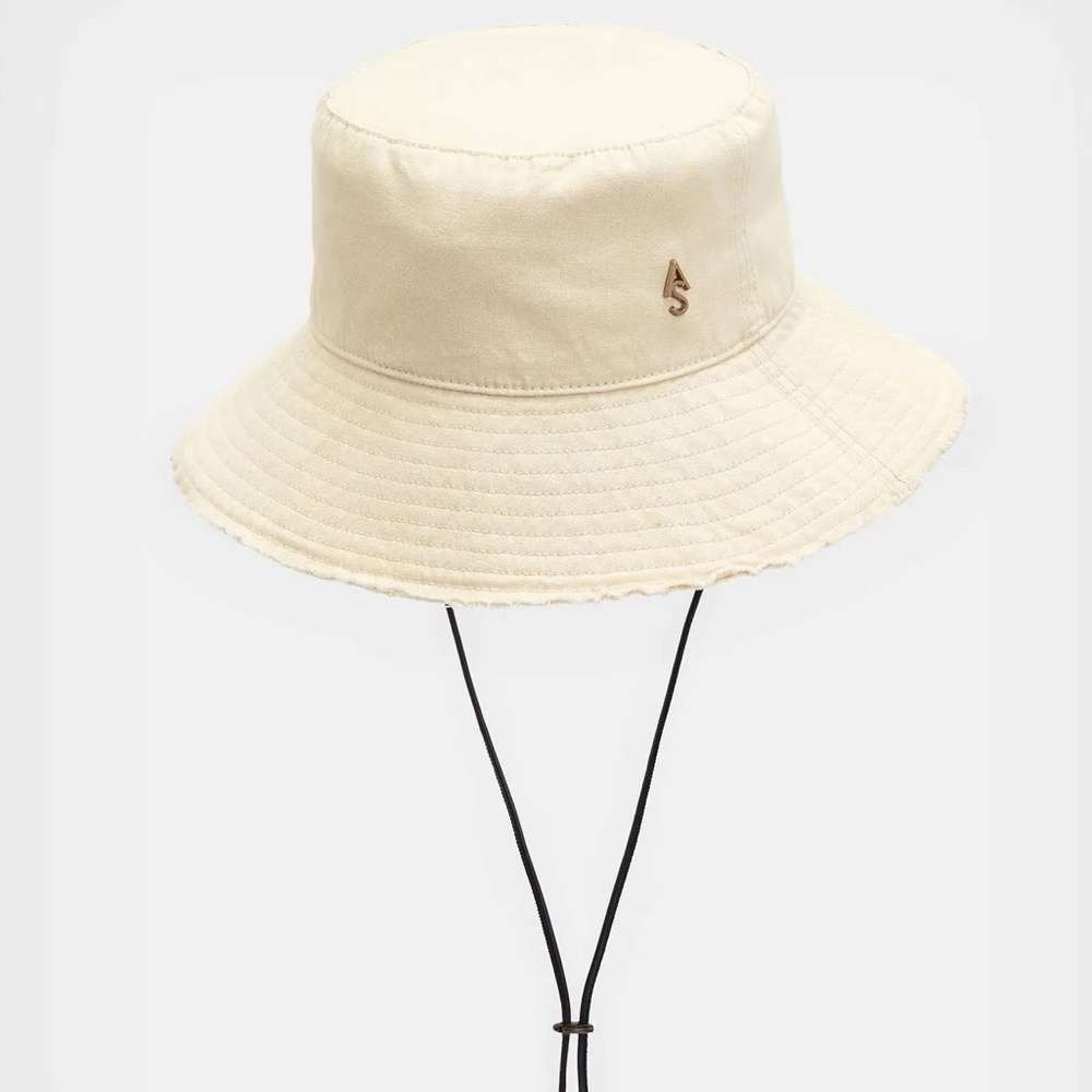 NWT ALLSAINTS Kira Frayed Bucket Hat